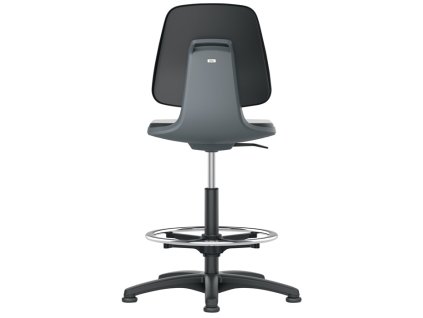 Priemyselné otočné stoličky (Farba Podlahové klzáky + nášľapný krúžok, Veľkosť Škrupina sedadla antracitová integrovaná pena čierna 520-770 mm)
