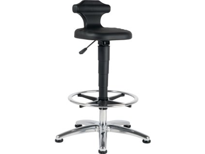 Stolička na sedenie/státie Flex integrálna pena Nastavenie výšky sedadla 510-780 mm s krúžkom na nohy ESD BIMOS (Farba Integrálna pena, Veľkosť Nastavenie výšky sedadla 510-780 mm s krúžkom na nohy ESD)