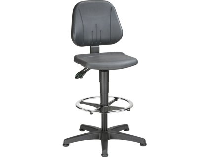 Priemyselné otočné stoličky (Farba Podlahové klzáky + nášľapný krúžok, Veľkosť Integrovaná pena čierna 580-850 mm)