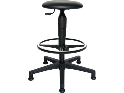 Stoličky (Farba s klzákmi, Veľkosť Čalúnenie zo syntetickej kože čiernej farby Nastavenie výšky sedadla 540-800 mm)