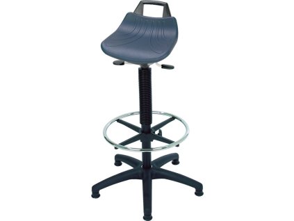 Pomôcka na státie polyuretánová integrálna pena Nastavenie výšky sedadla 610-860 mm LOTZ (Farba Polyuretánová integrálna pena, Veľkosť Nastavenie výšky sedadla 610-860 mm Plastový hviezdicový podstavec Kĺzavý krúžok na nohy/podlahu)