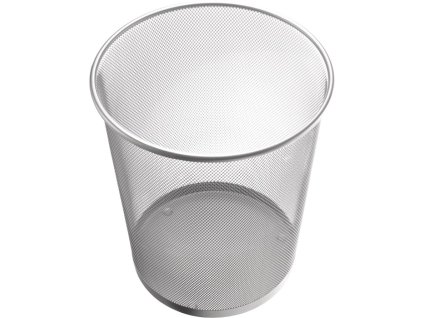 Kôš na odpadkový papier oceľový HELIT (Farba 15 l H280xØ267 mm s perforovaným dekorom, Veľkosť oceľ strieborná)