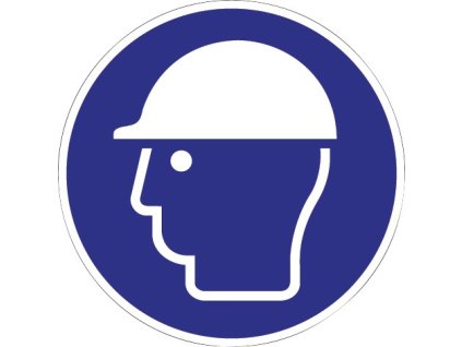 Povinná značka ASR A1.3/DIN EN ISO 7010 Používajte ochranu hlavy (Farba Používajte ochranu hlavy, Veľkosť Fólia)