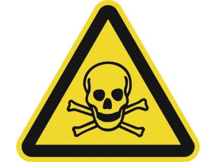 Výstražná značka ASR A1.3/DIN EN ISO 7010 200 mm Výstraha pred toxickými látkami Fólia (Farba 200 mm, Veľkosť Výstraha pred toxickými látkami Fólia)