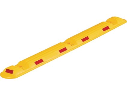 Parkovanie a rýchlostné prekážky (Farba D1170xŠ150xV50mm, Veľkosť Polypropylén karbonát žltý s červenými reflexnými pruhmi)