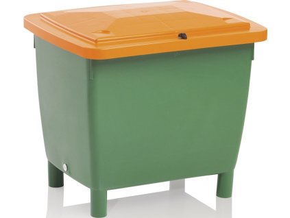 Odpadkový kôš bez odvozného žľabu CRAEMER (Farba D790xŠ605xV775 mm, Veľkosť 210 l HD-PE zelená/oranžová bez vypúšťacieho žľabu)