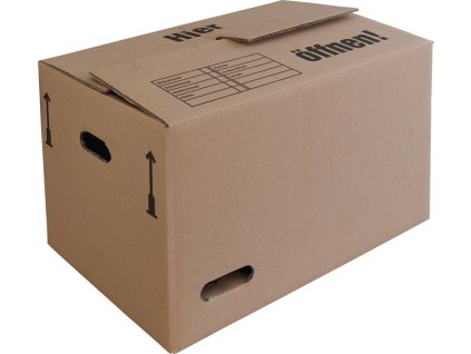 Prepravná krabica z vlnitej lepenky hnedej farby (Farba Vlnitá lepenka, Veľkosť L501xŠ351xV336 mm dvojstenná hnedá)
