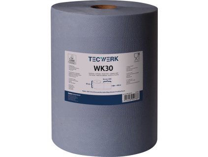 Čistiaca utierka WK 30 D.cca 360 mmxŠ.cca 380 mm modrá 3-vrstvová, objemovo potlačená TECWERK (Farba D.cca 360 mmxŠ.cca 380 mm, Veľkosť modrá 3-vrstvový, objemovo reliéfny)