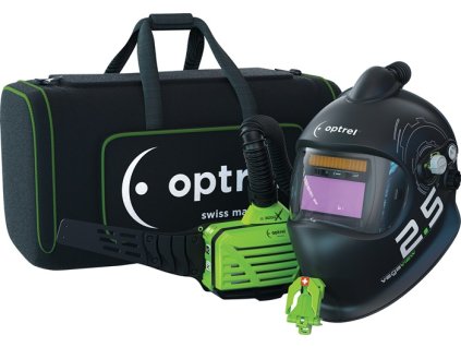 Zváračská prilba Vegaview 2.5 s dúchadlom na ochranu dýchacích ciest 90 x 110 mm OPTREL (Farba s dúchadlom ochrana dýchacích ciest, Veľkosť 90 x 110 mm)