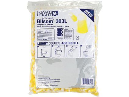 Zátky do uší Bilsom 303L EN 352-2 SNR 38 dB náplň 200 párov / balenie, veľkosť L HONEYWELL HOWARD LEIGHT (Farba EN 352-2 SNR 38 dB, Veľkosť Náplň 200 párov / balenie, veľkosť L)