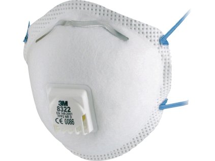 Respirátor 8322 FFP2 / V NR D s výdychovým ventilom 3M (Farba FFP2 / V NR D, Veľkosť s výdychovým ventilom)
