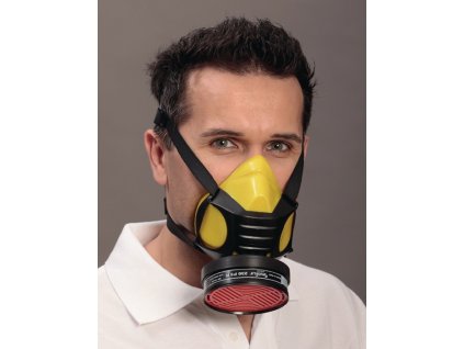 Respirátor polomaska Polimask GAMMA / silikón EN 140 bez filtra, silikón EKASTU (Farba EN 140, Veľkosť bez filtra, silikón)