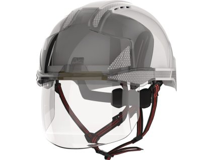 Priemyselná horolezecká prilba EVO® VISTAshield® Dualswitch™ ABS EN 397, EN 50365, EN 12492 JSP (Farba biela/dym, Veľkosť ABS EN 397, EN 50365, EN 12492)