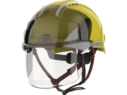 Priemyselná horolezecká prilba EVO® VISTAshield® Dualswitch™ ABS EN 397, EN 50365, EN 12492 JSP (Farba žltá/dym, Veľkosť ABS EN 397, EN 50365, EN 12492)