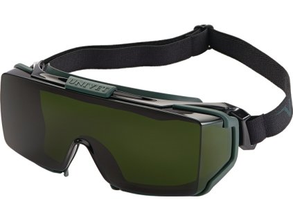Zváračské okuliare 5X2 Advanced ANSI/ISEA Z87.1-2020 a ISO 16321 Rám čierno-zelený, šošovky zelené polykarbonátové UNIVET (Farba ANSI/ISEA Z87.1-2020 a ISO 16321, Veľkosť Čierny/zelený rám, zelené šošovky polykarbonát)