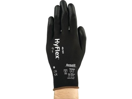 Rukavice HyFlex® 48-101 EN 388 kategória PPE II ANSELL (Farba Veľkosť 10 čierna, Veľkosť EN 388 kategória OOP II)
