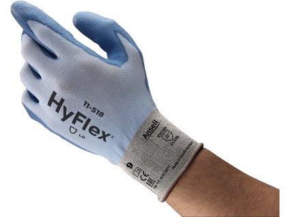 Rukavice odolné proti porezaniu HyFlex® 11-518 EN 388 PPE kategória II 12 párov ANSELL (Farba Veľkosť 10 modrá, Veľkosť EN 388 kategória OOP II  12 párov)