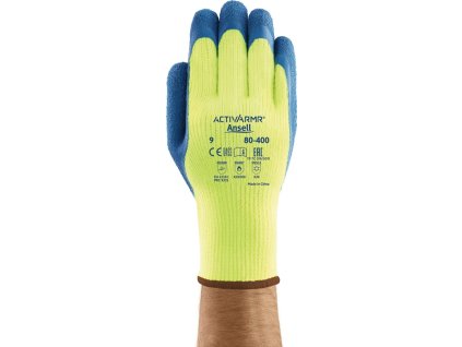 Rukavice na ochranu proti chladu ActivArmr® 80-400 EN 388, EN 511, EN 407 ANSELL (Farba Veľkosť 10 žltá/modrá, Veľkosť EN 388, EN 511, EN 407)