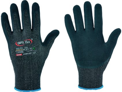 Rukavice proti porezaniu Comfort Cut EN 388 PPE kategória II OPTIFLEX (Farba Veľkosť 11 čierna škvrnitá/čierna, Veľkosť EN 388 kategória OOP II  12 párov)