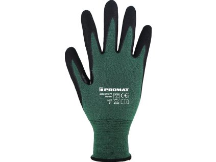 Rukavice na ochranu proti porezaniu Mosel EN 388 PPE kategória II 10 párov PROMAT (Farba Veľkosť 11 zelená/čierna, Veľkosť EN 388 kategória OOP II  10 párov)