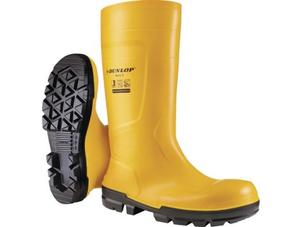 Bezpečnostná obuv Work It S5 EN ISO 20345:2022 - S5 SR FO LG PVC DUNLOP (Farba Veľkosť 48 žltá, Veľkosť S5 EN ISO 20345:2022 - S5 SR FO LG PVC)