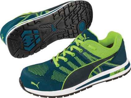Bezpečnostná obuv Elevate Knit GREEN LOW S1PS ESD FO HRO SR 20345:2022Textile PUMA (Farba Veľkosť 46 W. 11 modrá/zelená, Veľkosť S1PS ESD FO HRO SR 20345:2022Textil)