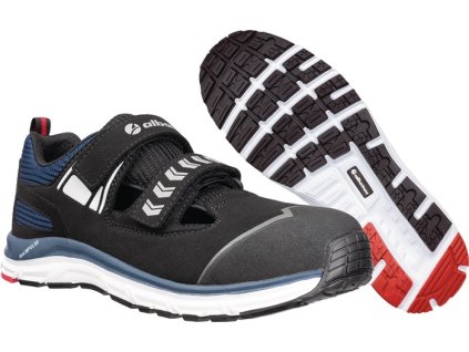 Bezpečnostný sandál JETSTREAM IMPULSE LOW z mikrovlákna S1 ESD HRO SRA EN ISO 20345 ALBATROS (Farba Veľkosť 46 čierna/modrá, Veľkosť mikrovlákno S1 ESD HRO SRA EN ISO 20345)