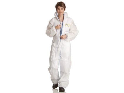 Jednorazový overal SMS ProSafe®LIGHT biely PPE kategórie III DS SafetyWear (Farba Veľkosť XXXL, Veľkosť biela Kategória OOP III)