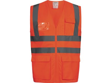 Bezpečnostná vesta EN ISO 20471 trieda 2/EN ISO 13688 SAFESTYLE (Farba Veľkosť XXXL, Veľkosť oranžová EN ISO 20471 Cl.2/EN ISO 13688)