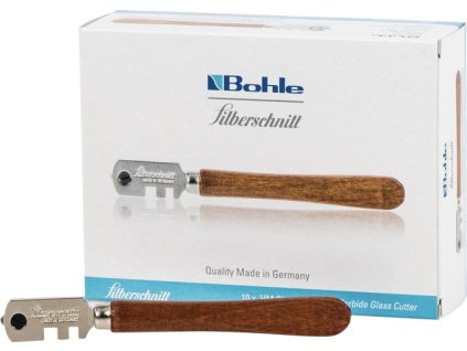 Rezák na sklo HM Silberschnitt® pre hrúbky skla od 3 do 6 mm drevená rukoväť (Farba pre hrúbky skla od 3 do 6 mm, Veľkosť Drevená rukoväť)
