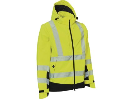 Vysoko viditeľná softshellová bunda VISIBLE XTREME výstražná žltá/čierna ELKA RAINWEAR (Farba Veľkosť XXL, Veľkosť výstražná žltá/čierna)