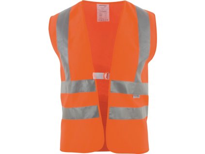 Vesta s vysokou viditeľnosťou veľkosť univerzálna EN 20471 cl. 2 ASATEX (Farba Univerzálna veľkosť, Veľkosť oranžová s reflexnými pruhmi na ramenách EN 20471 cl. 2)