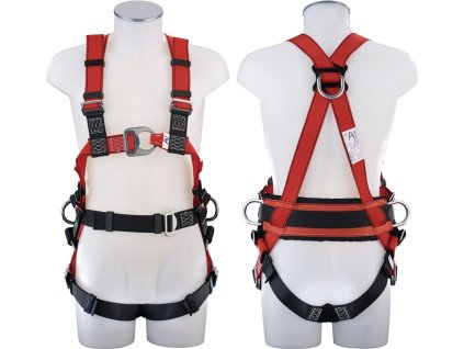 Bezpečnostný postroj MAS63 Economie EN361 EN358 4-bodový, 100/140 mm zadná časť pre oblečenie veľkosti 1 (48-56) MAS (Farba EN361 EN358, Veľkosť 4-bodový, 100/140 mm zadný diel pre veľkosť odevu 1 (48-56))