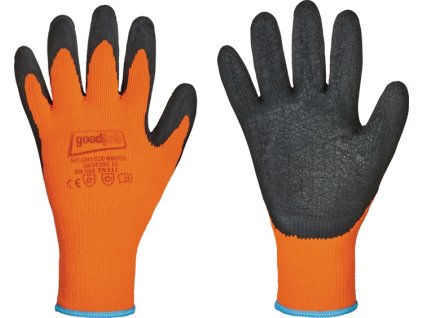 Rukavice na ochranu proti chladu Eco Winter EN 388, EN 511 PPE kategória II GOODJOB (Farba Veľkosť 11 čierna/oranžová, Veľkosť EN 388, EN 511 kategória OOP II  12 párov)