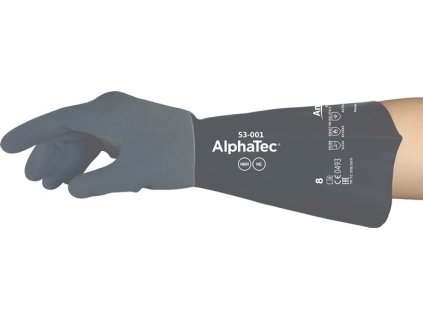 Chemické rukavice AlphaTec 53-001 EN 388, EN 374, EN 407 kategória OOP III 6 párov ANSELL (Farba Veľkosť 11 sivá/čierna, Veľkosť EN 388, EN 374, EN 407 Kategória OOP III 6 párov)