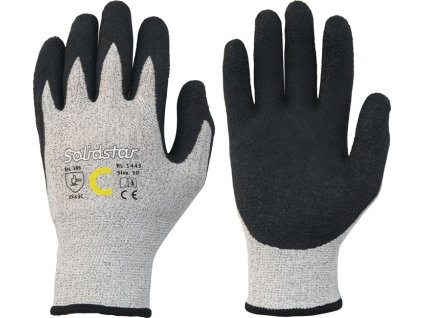 Rukavice proti porezaniu Solidstar 1443 EN 388 PPE kategória II 12 párov LEIPOLD (Farba Veľkosť 10 sivá/čierna, Veľkosť EN 388 kategória OOP II  12 párov)