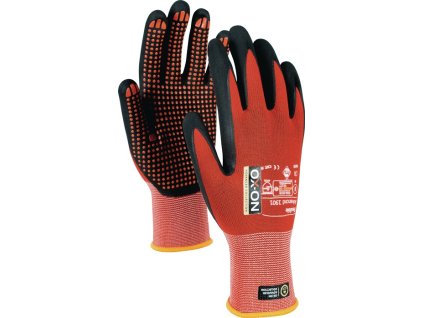 Rukavice Flexible Advanced 1901 EN 388, EN 420+A1 PPE kategórie II OX-ON (Farba Veľkosť 10 čierna/červená, Veľkosť EN 388, EN 420+A1 kategória OOP II)
