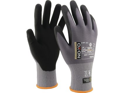 Rukavice Flexible Advanced 1905 EN 388, EN 420+A1 kategória PPE II OX-ON (Farba Veľkosť 12 čierna/svetlosivá, Veľkosť EN 388, EN 420+A1 kategória OOP II)