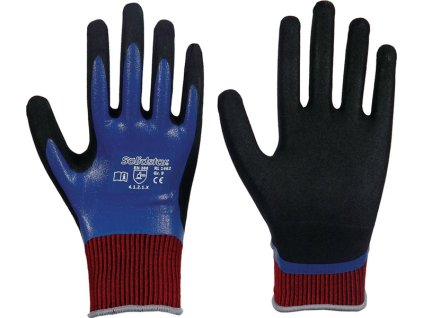 Rukavice Solidstar Nitril Grip Complete 1462 EN420+EN388 kategória PPE II LEIPOLD (Farba Veľkosť 10 modrá, Veľkosť EN420+EN388 kategória OOP II)