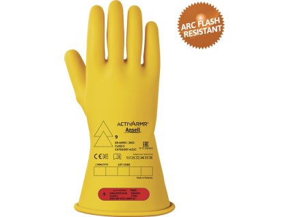 Elektrikárske ochranné rukavice ActivArmr® RIG011Y EN 60903:2003 PPE kategórie III ANSELL (Farba Veľkosť 11 žltá, Veľkosť EN 60903:2003 OOP kategórie III)