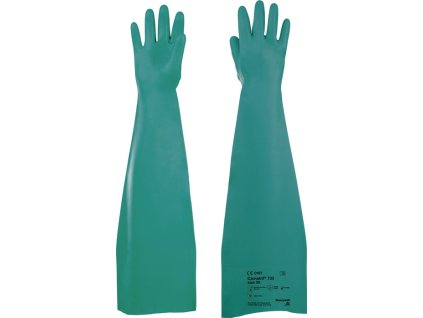 Chemické rukavice Camatril 733 EN 388 EN 374 kategória OOP III HONEYWELL (Farba Veľkosť 10 zelená, Veľkosť EN 388 EN 374 Kategória OOP III)