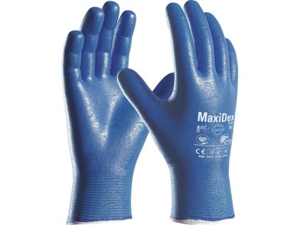 Rukavice MaxiDex® EN ISO 374-5/EN 388 kategória PPE III ATG (Farba Veľkosť 11 modrá, Veľkosť EN ISO 374-5/EN 388 Osobné ochranné prostriedky kategórie III)