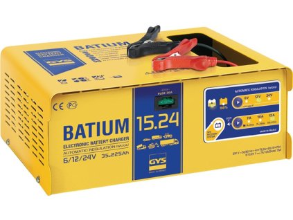 Nabíjačka batérií BATIUM 15-24 6 / 12 / 24 V efektívne: 22 / aritmeticky: 7-10-15 A GYS (Farba 6 / 12 / 24 V, Veľkosť efektívne: 22 / aritmeticky: 7-10-15 A)
