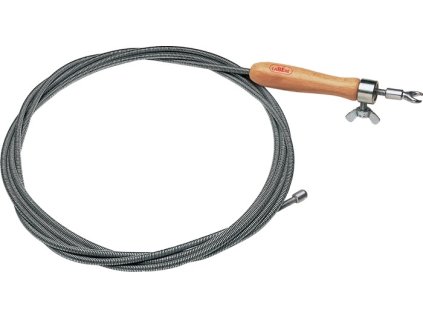 Hriadeľ na čistenie rúr  Dĺžka 10 m Vlnenie Ø 10 mm Dvojvrstvové pazúry Ø 20 mm (Farba Dĺžka 10 m Vlnenie Ø 10 mm, Veľkosť Dvojvrstvový pazúr Ø 20 mm)