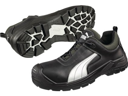 Bezpečnostná obuv Cascades Low S3 CI HI HRO SRC EN ISO 20345 mazaná plná hovädzia koža PUMA (Farba Veľkosť 48 W. 11 čierna/biela, Veľkosť S3 CI HI HRO SRC EN ISO 20345 premasťovaná hovädzia koža)