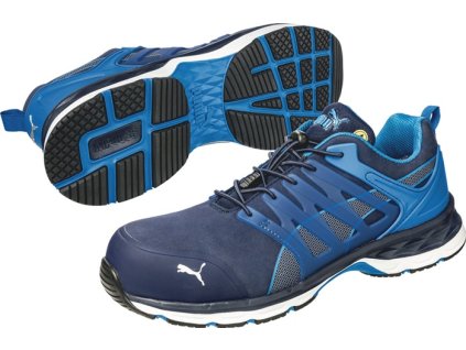 Bezpečnostná obuv VELOCITY 2.0 BLUE LOW Šírka obuvi 11Mikrovlákno PUMA (Farba Veľkosť 48 Š. 11 modrá, Veľkosť S1P ESD HRO SRC EN ISO 20345 Šírka obuvi 11Mikrovlákno)