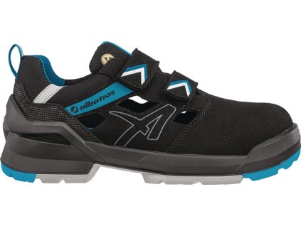 Bezpečnostný sandál z mikrovlákna S1 DIN EN 20345:2022 ALBATROS (Farba Veľkosť 50 W. 12 čierno-modrá, Veľkosť mikrovlákno S1 DIN EN 20345:2022)