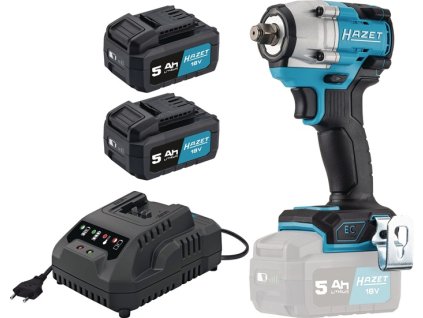 Akumulátorový rázový uťahovák 9512-600/4 18 V 5 Ah 12,5 mm (1/2″) 4-kt. 406 Nm HAZET (Farba 18 V 5 Ah, Veľkosť 12,5 mm (1/2″) 4-kt. 406 Nm)