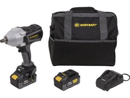 Akumulátorový rázový uťahovák RC 9077 K4 20 V 2 Ah 12,5 mm (1/2″) A4-kt. 1100 Nm RODCRAFT (Farba 20 V 2 Ah, Veľkosť 12,5 mm (1/2″) A4-kt. 1100 Nm)