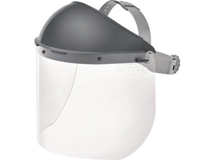 Tvárový štít pre elektrikárov GFKKH001-E PC, číry 460 x 200 x 1,5 mm EN 166, EN 170, GS-ET 29 ASCHUA (Farba PC, číry, Veľkosť 460 x 200 x 1,5 mm EN 166, EN 170, GS-ET 29)